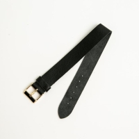 Ремешок для часов, мужской, 18 мм, натуральная кожа, черный Ремешок для часов, мужской, 18 мм, натуральная кожа, черный