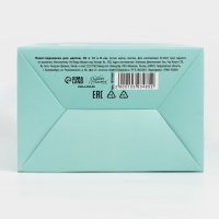 Пакет-переноска для цветов с пластиковым окном, «Для тебя», тиффани, 30 х 12 х 8 см Пакет-переноска для цветов с пластиковым окном, «Для тебя», тиффани, 30 х 12 х 8 см