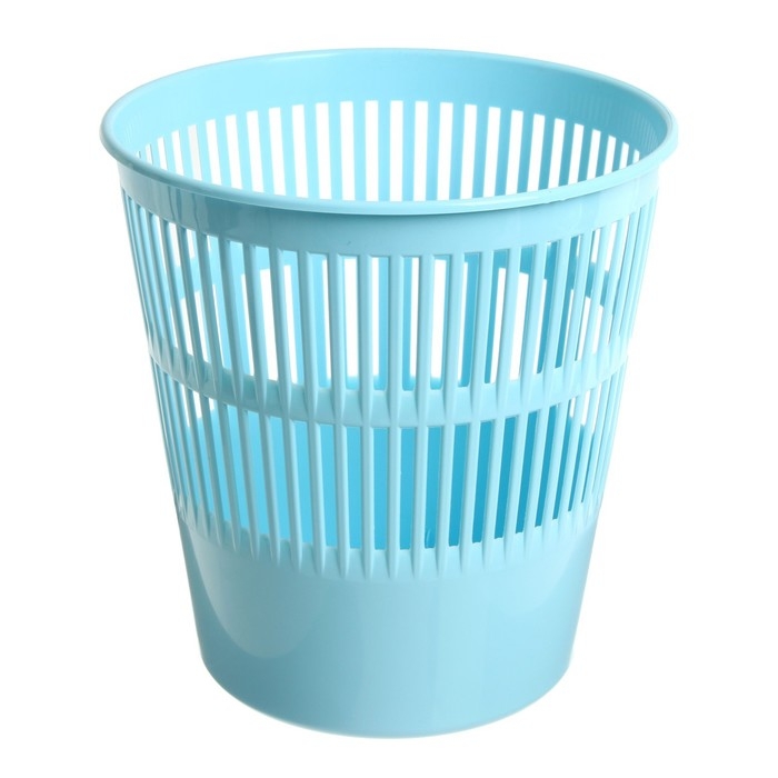 Корзина для бумаг и мусора ErichKrause Pastel, 9 литров, пластик, сетчатая, голубая Корзина для бумаг и мусора ErichKrause Pastel, 9 литров, пластик, сетчатая, голубая