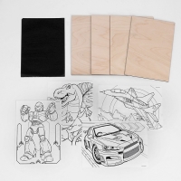 Доски для выжигания &laquo;&lrm;Рисунки для мальчиков&raquo;&lrm;, с трафаретами