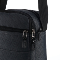 Сумка мужская на молниях, наружный карман, цвет серый Сумка мужская на молниях, наружный карман, цвет серый