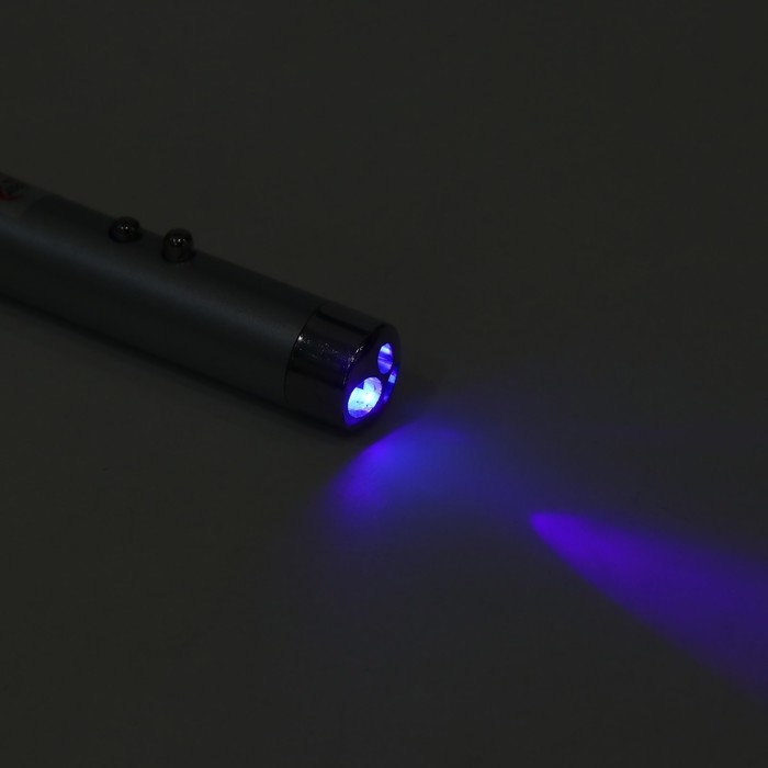 Лазерная указка, с карабином, дальность 1 км, 3 LR 44, 7.3 х 1.2 см, серебряная Лазерная указка, с карабином, дальность 1 км, 3 LR 44, 7.3 х 1.2 см, серебряная