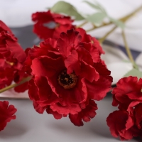 Цветы искусственные "Космея махровая" 8х58 см, бордовый Цветы искусственные "Космея махровая" 8х58 см, бордовый