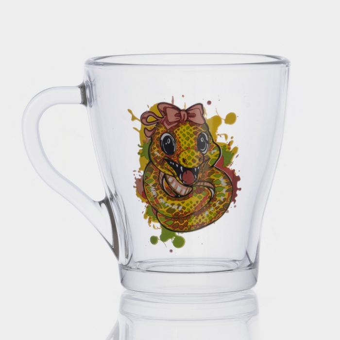 Кружка стеклянная для чая &laquo;Символ года 2025&raquo;, 250 мл