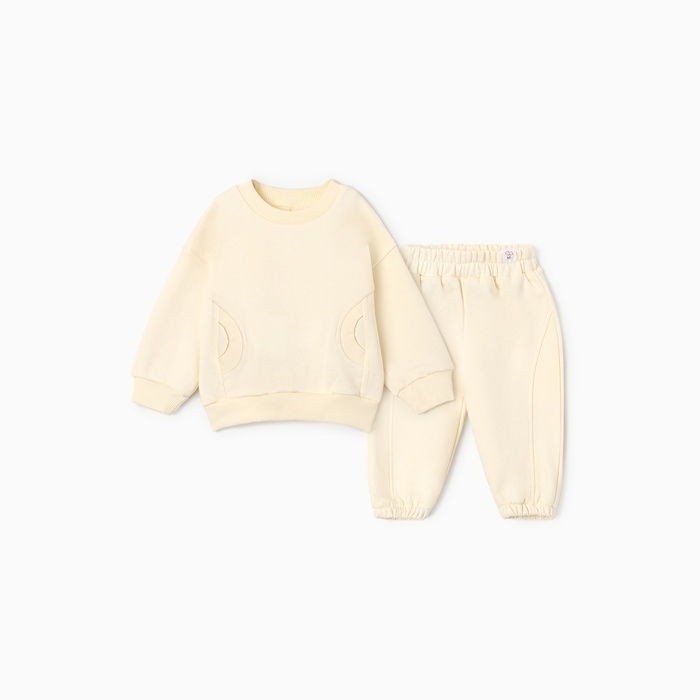 Комплект (свитшот и брюки) детский MINAKU, цвет айвори, рост 80-86 см