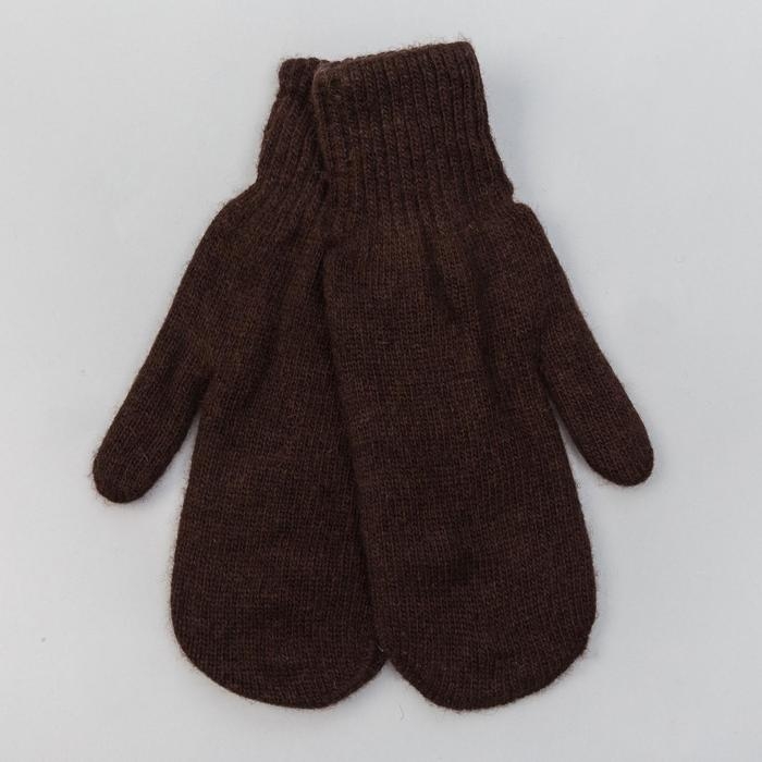 Варежки мужские из монгольской шерсти, цвет шоколадный, размер 20-24 (8-9) Варежки мужские из монгольской шерсти, цвет шоколадный, размер 20-24 (8-9)