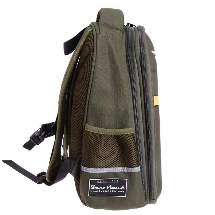 Рюкзак каркасный 38 х 30 х 20 см, + пенал, Bruno Visconti "Внимание"