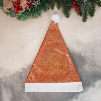 Колпак новогодний "Мерцание ночи" 28х35 см, оранжевый Колпак новогодний "Мерцание ночи" 28х35 см, оранжевый