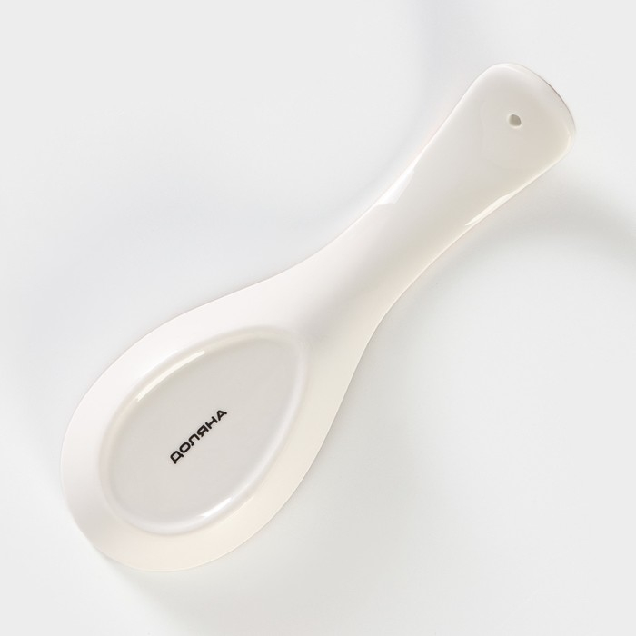 Подставка фарфоровая под ложку Доляна &laquo;Млечный путь&raquo;, 21,5&times;7,5 см, цвет бирюзовый