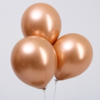 Шар латексный 9", хром, набор 100 шт., цвет мягкая бронза Шар латексный 9", хром, набор 100 шт., цвет мягкая бронза