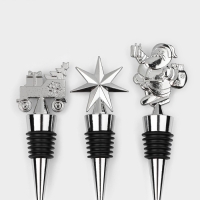 Набор пробок для бутылок Доляна &laquo;Новогодний&raquo;, 3 шт, цвет серебристый