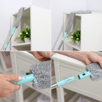 Швабра для уборки Доляна, гибкая, для труднодоступных мест, плоская насадка из микрофибры, 8&times;2,5&times;127 см