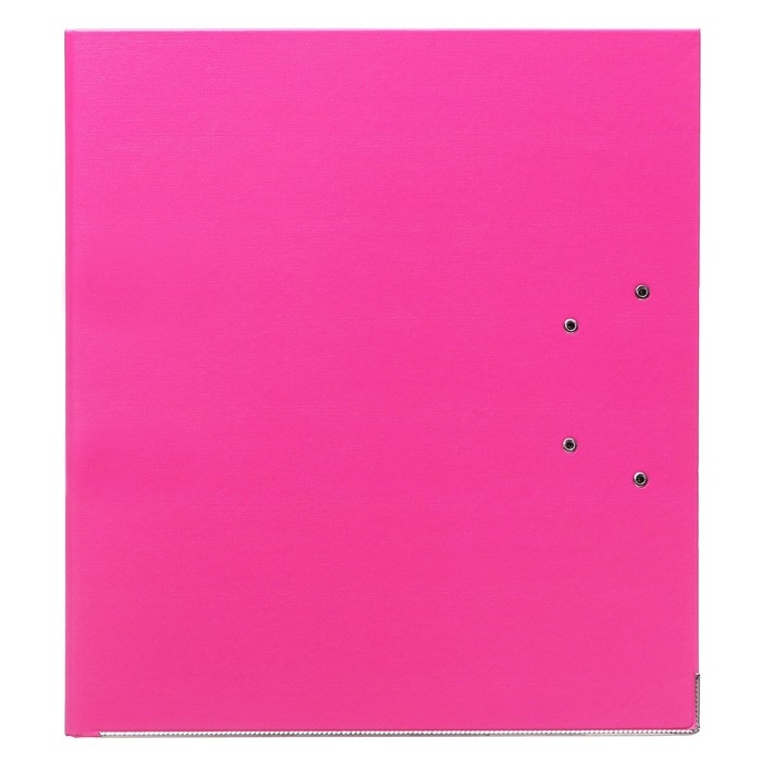 Папка-регистратор А4, 75 мм, Lamark, ПВХ, двухстороннее покрытие, металлическая окантовка, карман на корешок, собранная, розовый/зелёный