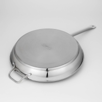 Сковорода &laquo;Общепит&raquo;, d=40 см, толщина стенок 0,8 мм, дно 3,5 мм, с теплораспределительным слоем, индукция