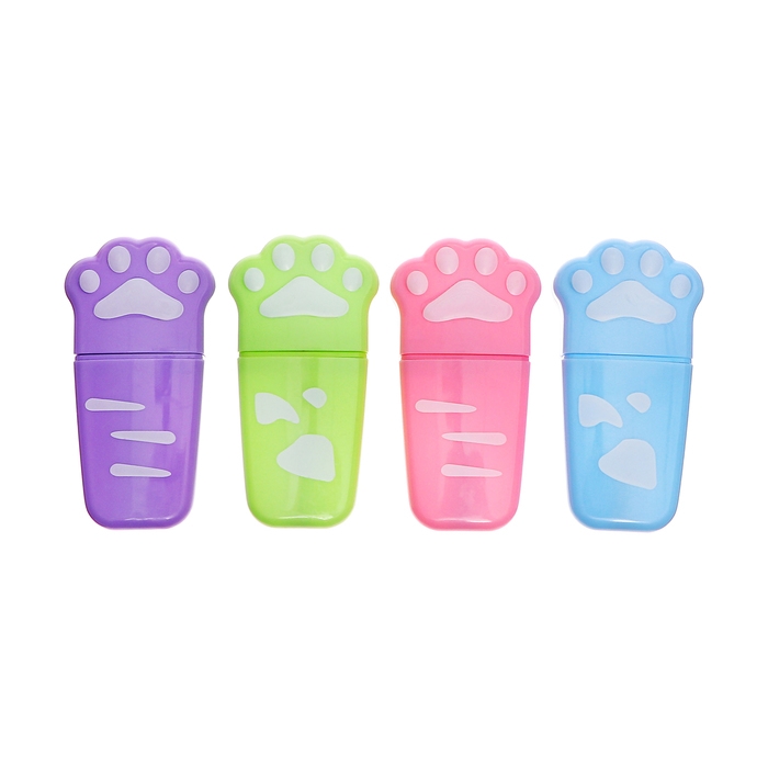 Набор маркеров текстовыделителей 4 цвета, Лапки МИНИ, в пластиковом конверте Набор маркеров текстовыделителей 4 цвета, Лапки МИНИ, в пластиковом конверте