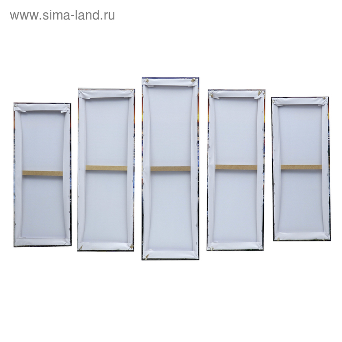 Картина модульная на подрамнике Картина модульная на подрамнике "Закат на берегу" 125х80 см (2-25х63, 2-25х70, 1-25х80)