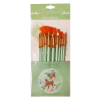 Набор кистей синтетика, 10 штук (№2/0,1,3,6,8,10,6,4,5,2), в блистере Набор кистей синтетика, 10 штук (№2/0,1,3,6,8,10,6,4,5,2), в блистере