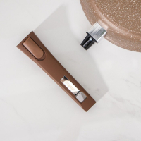 Сковорода &laquo;Гранит&raquo;, d=26 см, съёмная ручка, стеклянная крышка, антипригарное покрытие, цвет коричневый