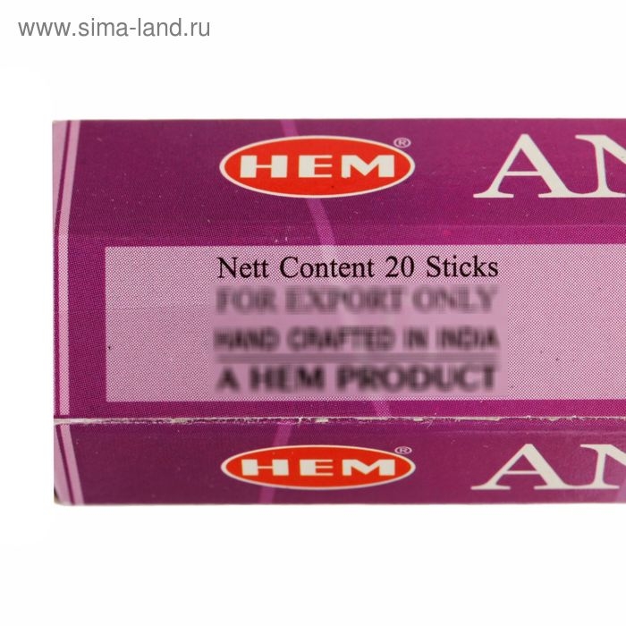 Благовония Благовония "HEM" 20 палочек угольные anti stress