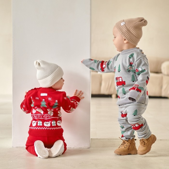 Комплект вязаный Крошка Я Комплект вязаный Крошка Я "Xmas" рост 98-104 см