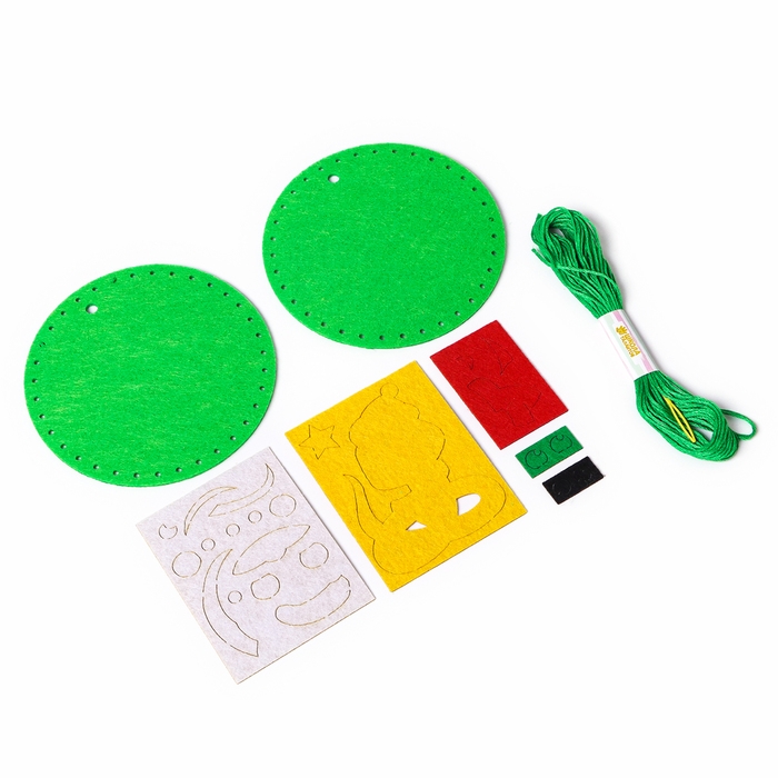 Елочный шар из фетра своими руками на новый год «Змея», новогодний набор для творчества Елочный шар из фетра своими руками на новый год «Змея», новогодний набор для творчества