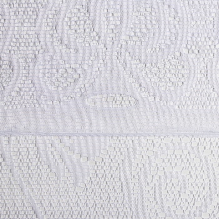 Штора на кухню без шторной ленты, 200х165 см, цвет белый, 100% полиэстер