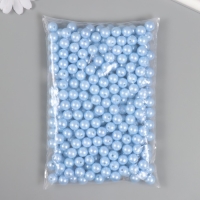 Набор бусин "Жемчуг" d 12 мм, 250 гр, светло-голубой