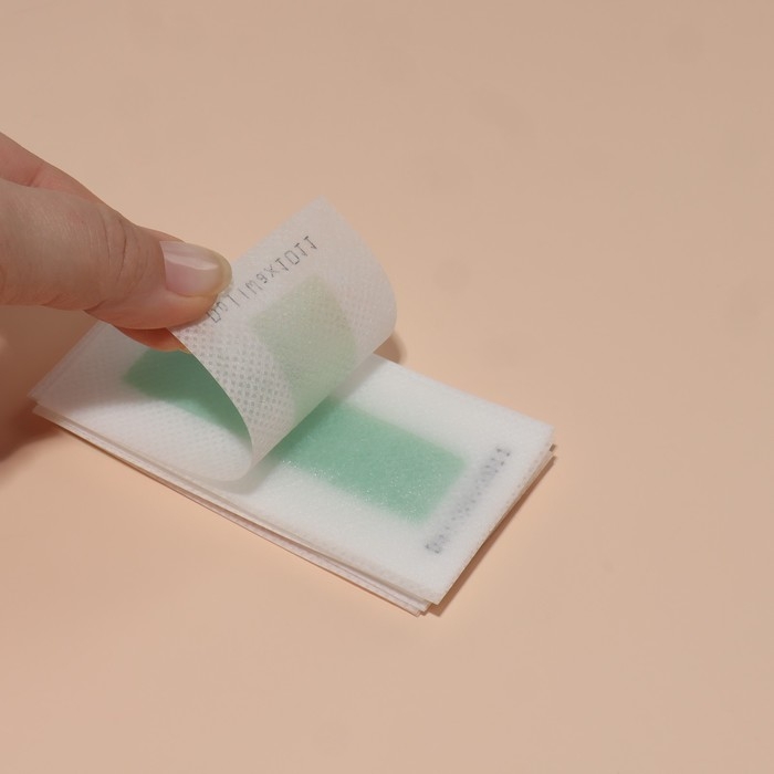 Восковые полоски для депиляции лица, 10 &times; 5 см, 24 шт, цвет зелёный