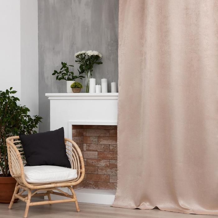 Штора портьерная Этель &laquo;Классика&raquo;цв.золотой, 145*265 см,100% п/э