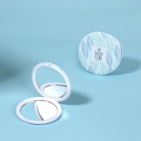 Зеркало складное &laquo;Нежность&raquo;, d = 7,5 см, цвет бирюзовый