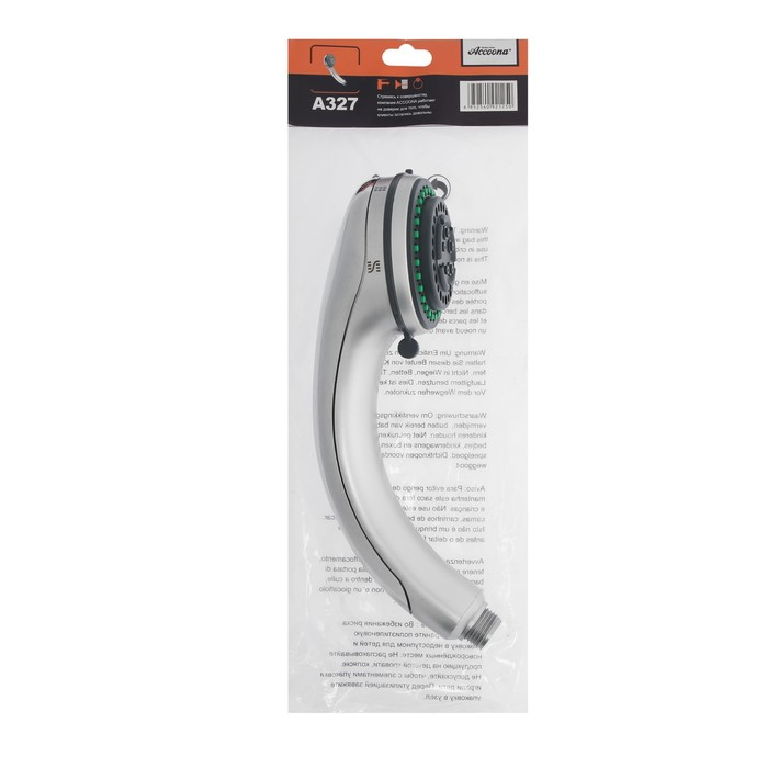 Душевая лейка Accoona A327, 4 режима, корпус пластик, цвет хром Душевая лейка Accoona A327, 4 режима, корпус пластик, цвет хром