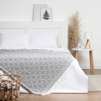 Плед Этель Home 130*180см , цв.серый,80%хлопок, 20% п/э Плед Этель Home 130*180см , цв.серый,80%хлопок, 20% п/э