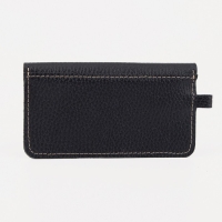 Ключница на кнопке, длина 13,5 см, кольцо, цвет чёрный