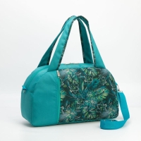 Сумка спортивная на молнии с подкладкой, наружный карман, средний размер, цвет бирюзовый Сумка спортивная на молнии с подкладкой, наружный карман, средний размер, цвет бирюзовый