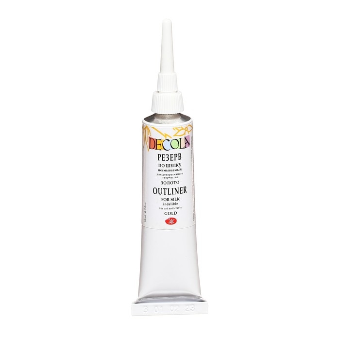 Резервирующий состав по шелку 18 мл, ЗХК Decola, несмываемый, золото, 6403965