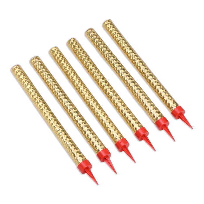 Свеча фонтан Свеча фонтан "Золото", 6 шт, 18 см, 60 сек