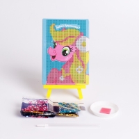 Алмазная мозаика с частичным заполнением на подставке для детей &laquo;Давай дружить&raquo;, 10 х 15 см