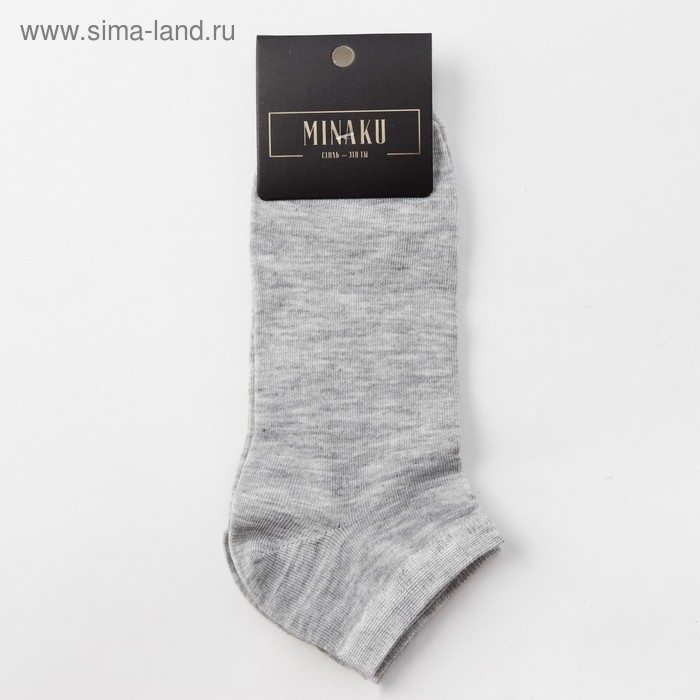 Носки мужские укороченные MINAKU &laquo;Бамбук&raquo;, цвет серый, размер 40-41 (27 см)