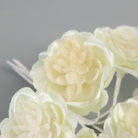 Декор для творчества "Камелия" молочный (1 набор=1 букет) в букете 6 шт 4х11 см Декор для творчества "Камелия" молочный (1 набор=1 букет) в букете 6 шт 4х11 см