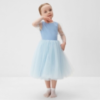 Платье нарядное детское MINAKU: PartyDress, цвет голубой, рост 116 см Платье нарядное детское MINAKU: PartyDress, цвет голубой, рост 116 см