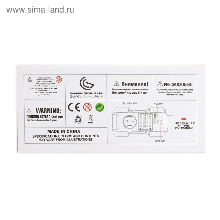 Машина &laquo;Джип&raquo;, открываются двери, свет и звук, работает от батареек, цвета МИКС