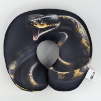 Новый год. Подушка для путешествий антистресс «Змея», чёрный Новый год. Подушка для путешествий антистресс «Змея», чёрный