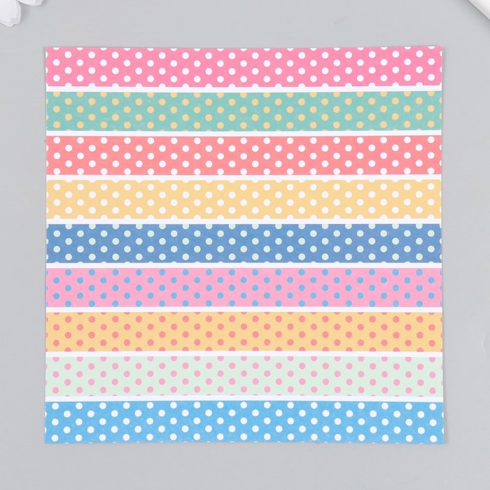 Набор бумаги для скрапбукинга 12 листов 12 дизайнов "Летнее настроение" 160 гр 15,2х15,2 см