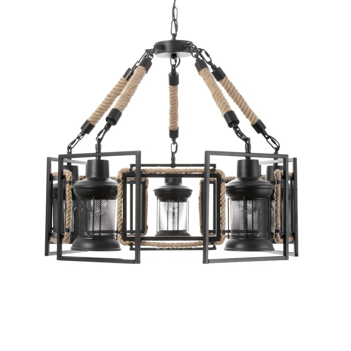 Люстра "Мейлед" 5хЕ27 черный 65х65х28 см