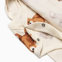 Боди-платье Крошка Я "Медвежата", рост 68-74, бежевый Боди-платье Крошка Я "Медвежата", рост 68-74, бежевый