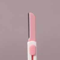 Бритва для коррекции бровей, с регулятором, цвет белый/розовый