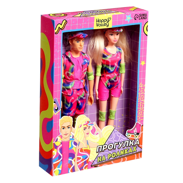 Набор кукол &laquo;Прогулка на роликах&raquo;