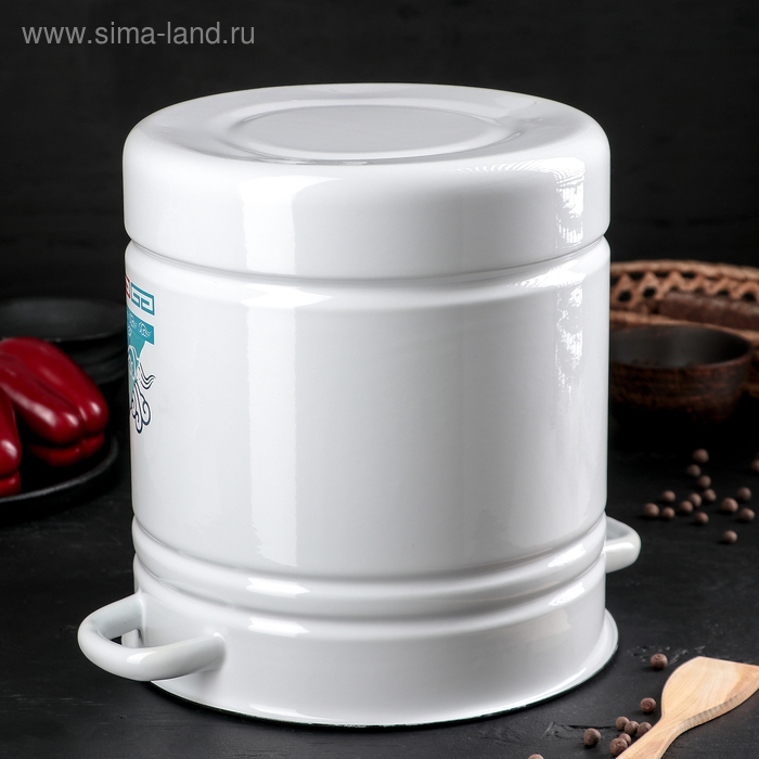 Позница-мантоварка эмалированная, 12 л, 4 вставки, цвет белый, деколь МИКС Позница-мантоварка эмалированная, 12 л, 4 вставки, цвет белый, деколь МИКС