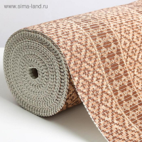 Коврик для ванной комнаты &laquo;Квадраты&raquo;, ширина 65 см, рулон 15 м, цвет коричневый