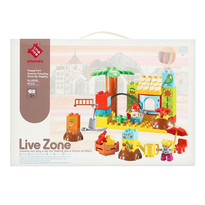Конструктор &laquo;Забавная ферма&raquo;, 48 деталей